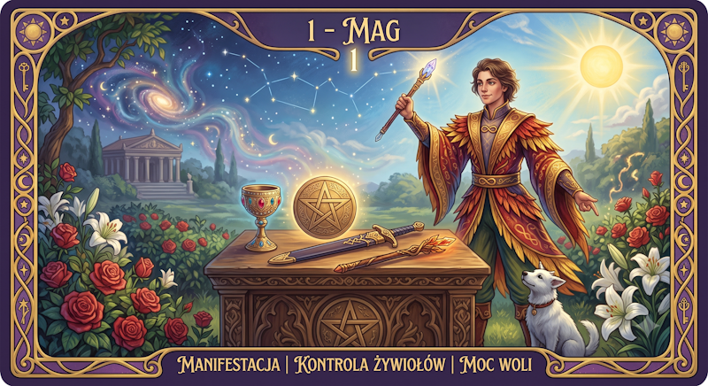 Karta Tarota Mag (I): Moc kreacji i siła sprawcza w Twoich rękach 6 Gemini Generated Image oz8c30oz8c30oz8c